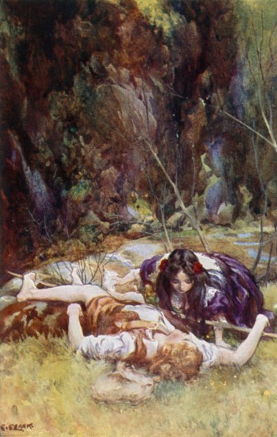 「ああ、私はとても嬉しい」目を開けて彼女を見たとき、彼女はそっとささやいた 作： Addison Thomas Millar